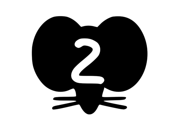 Cute Cartoon Mouse with Mono 2: Graphics for Crafts