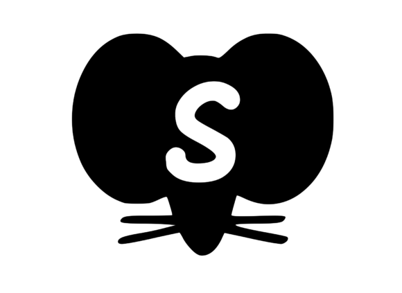 Cute Cartoon Mouse with Mono S for Graphics & Crafts