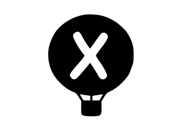 Hot Air Balloon with Mono X Graphics for Crafts