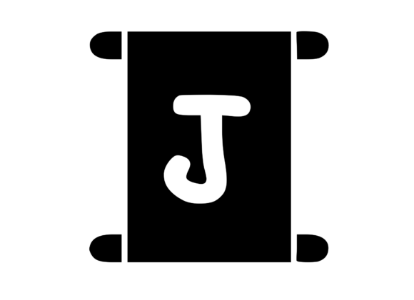 Old Scroll with Playful Mono J: Graphics for Crafts