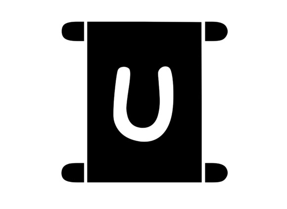 Old Scroll with Playful Mono U: Graphics for Crafts