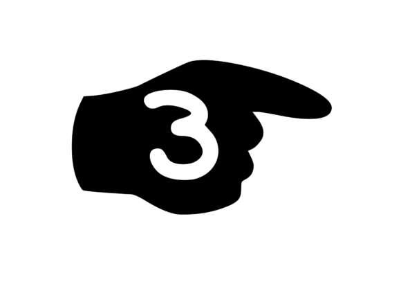 Pointing Hand with Playful Mono 3: Graphics for Crafts