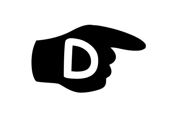 Pointing Hand with Playful Mono D: Graphics & Crafts Review