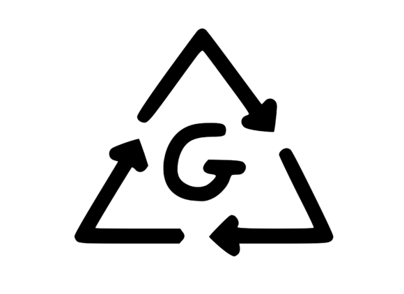 Recycle Symbol with Playful Mono G: Graphics for Crafts