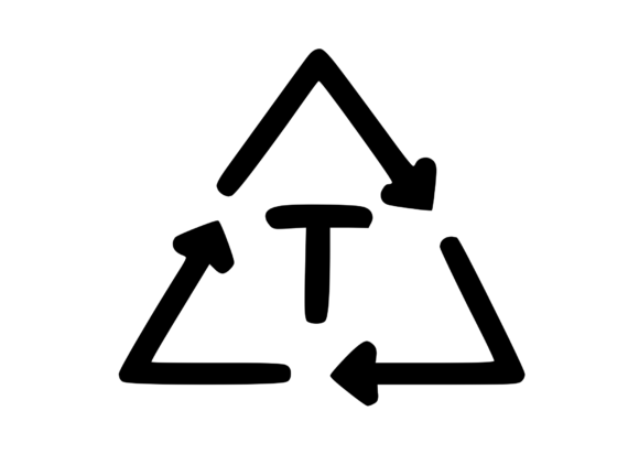Recycle Symbol with Playful Mono T: Graphics & Crafts Review