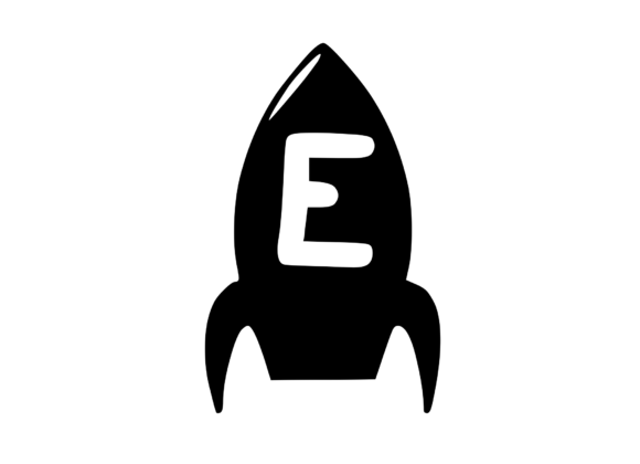 Space Rocket with Playful Mono E: Graphics for Crafts